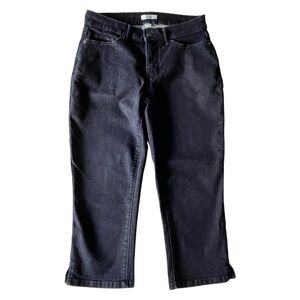 Croft & Barrow Womens Capri Dark‎ Wash Denim Size 4